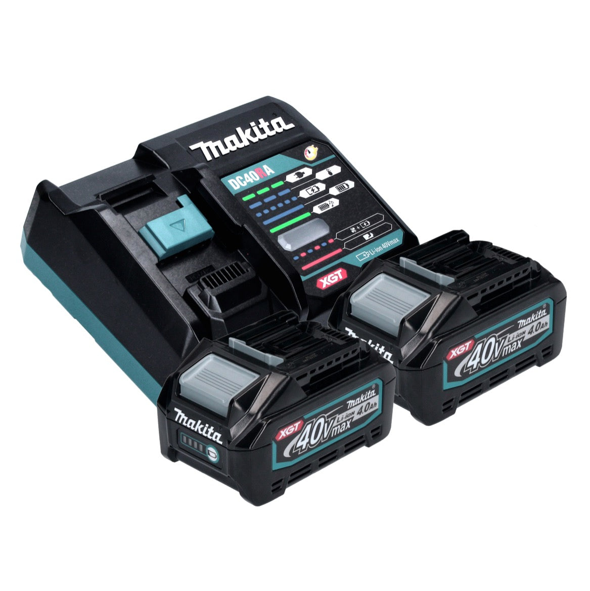 Makita HS 009 GM201 Akku Handkreissäge XGT 40 V max. 235 mm Brushless + 2x Akku 4,0 Ah + Ladegerät + Koffer