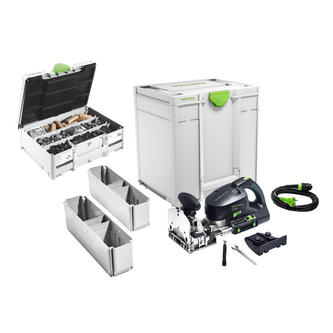 Festool DOMINO XL DF 700 EQ-Plus Dübelfräse 720 W + Festool SV-SYS D14 Domino Verbinder Sortiment + Systainer - Toolbrothers