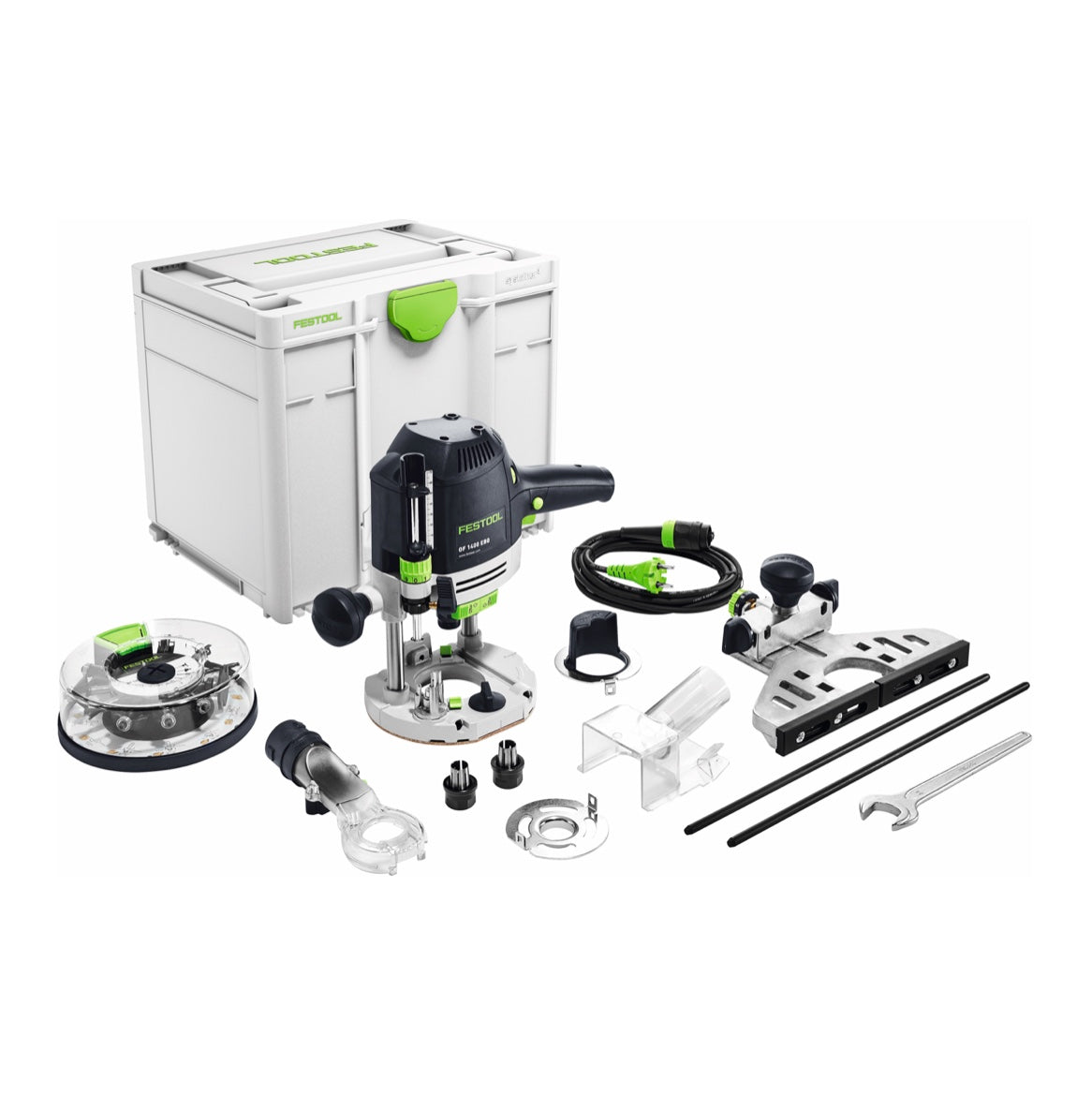 Festool OF 1400 EBQ-Plus + Box-OF-S Oberfräse 1400 W 6 - 12,7 mm ( 576540 ) + 10 tlg. Fräser Set + Systainer - Toolbrothers