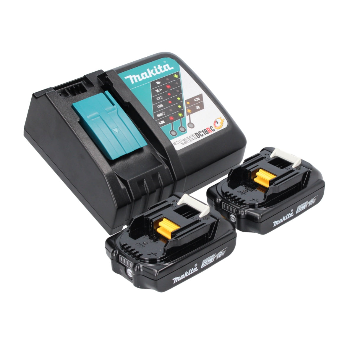 Cisaille à gazon sans fil Makita DUM 111 RAXJ 18 V + 2 batteries 2,0 Ah + chargeur + Makpac