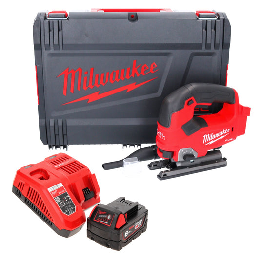 Milwaukee M18 FJS-601X Akku Stichsäge 18 V 25 mm Hub Brushless + 1x Akku 6,0 Ah + Ladegerät + HD Box