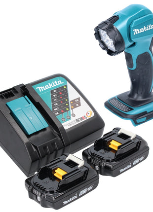 Makita DEADML 815 RA LED Akku Handleuchte 14,4 - 18 V 160 lm + 2x Akku 2,0 Ah + Ladegerät