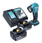 Makita DEADML815RT Lampe portative sans fil LED 160 lm 14,4 - 18 V + 2x Batteries 5,0Ah + Chargeur