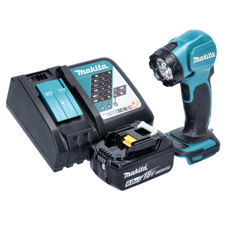 Makita DEADML 815 RG1 LED Akku Handleuchte 14,4 - 18 V 160 lm + 1x Akku 6,0 Ah + Ladegerät