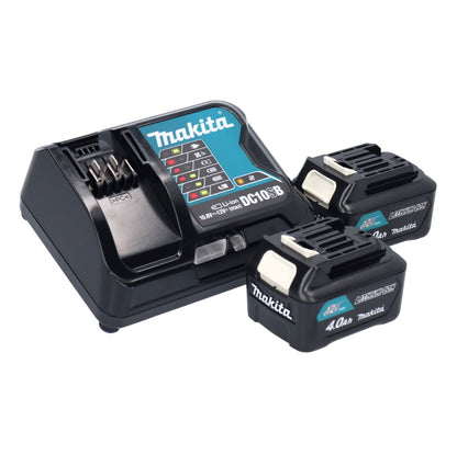 Makita DF 332 DSME perceuse-visseuse sans fil 12 V 35 Nm sans balais + 2x batteries 4,0 Ah + chargeur + mallette