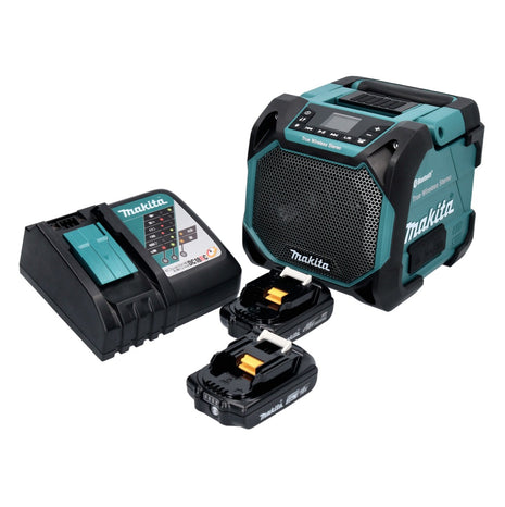 Makita DMR 203 RA Altavoz Bluetooth 12 V 18 V IP64 + 2x baterías 2,0 Ah + cargador