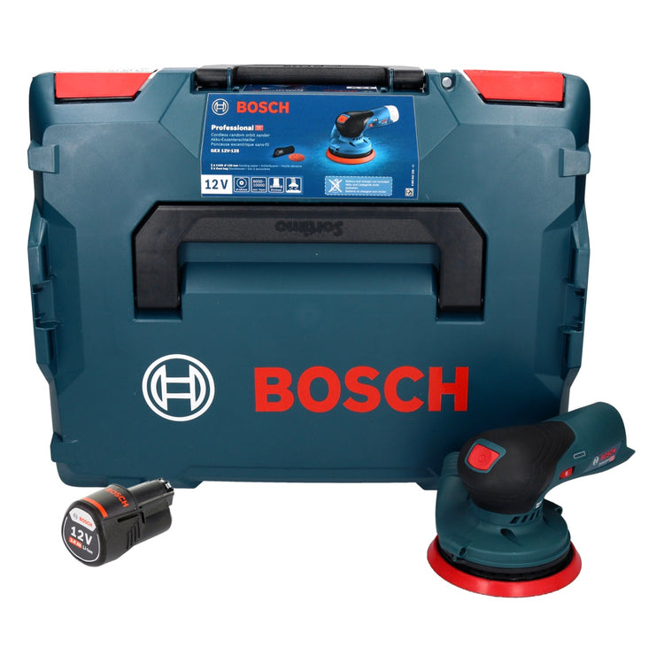 Bosch GEX 12V-125 Professional Akku Exzenterschleifer 12 V 125 mm Brushless + 1x Akku 3,0 Ah + L-Boxx - ohne Ladegerät - Toolbrothers