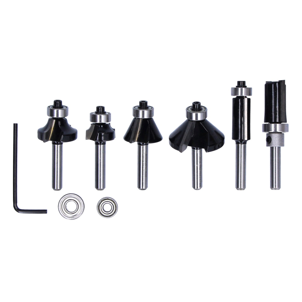 Bosch Rand- und Kantenfräser Set 6 tlg. 6 mm Schaft ( 2607017468 ) Trim & Edging Set für Oberfräsen