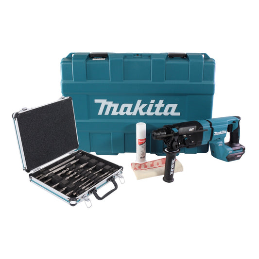 Makita HR 007 GZ01 marteau combiné sans fil 40 V max. 3,0 J SDS plus XGT + jeu de 13 perceuses et burins + coffret - sans batterie, sans chargeur