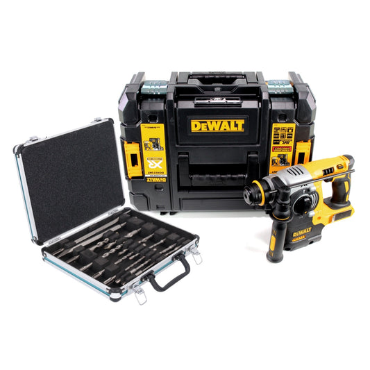 Marteau combiné sans fil DeWalt DCH 273 NT 18 V 2,1 J SDS plus sans balai + jeu de 13 perceuses et burins + TSTAK - sans batterie, sans chargeur