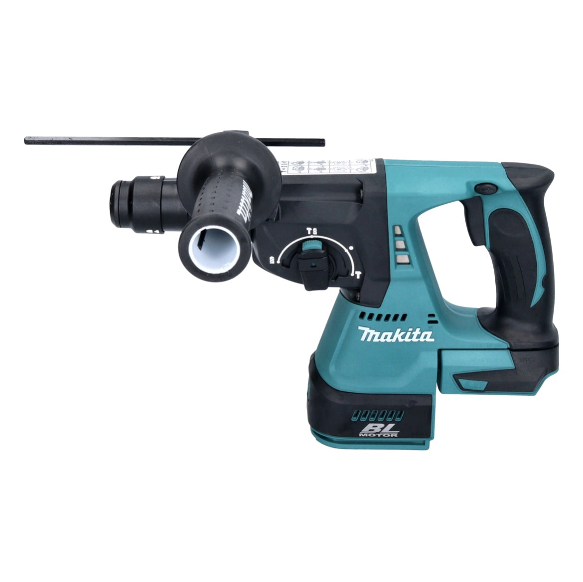 Makita DHR 243 ZJ marteau perforateur sans fil 18 V 2,0 J SDS plus sans balais + jeu de 13 perceuses et burins + Makpac - sans batterie, sans chargeur