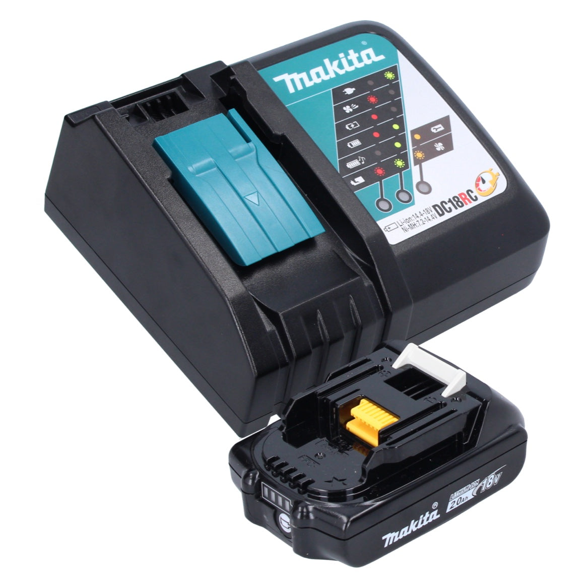 Makita DMR 301 RA1 Akku Baustellenradio 12 V max. - 18 V DAB / DAB+ / Bluetooth + 1x Akku 2,0 Ah + Ladegerät