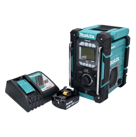 Makita DMR 301 RF1 Akku Baustellenradio 12 V max. - 18 V DAB / DAB+ / Bluetooth + 1x Akku 3,0 Ah + Ladegerät