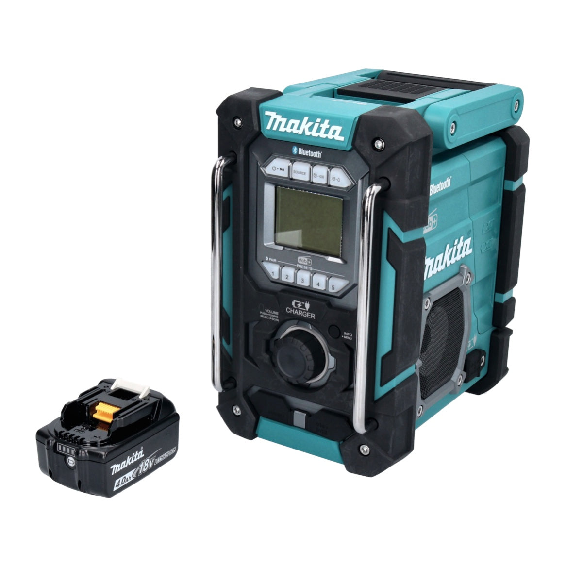 Radio de chantier à batterie Makita DMR 301 M1 12 V max. - 18 V DAB / DAB+ / Bluetooth + 1x batterie 4,0 Ah - sans chargeur