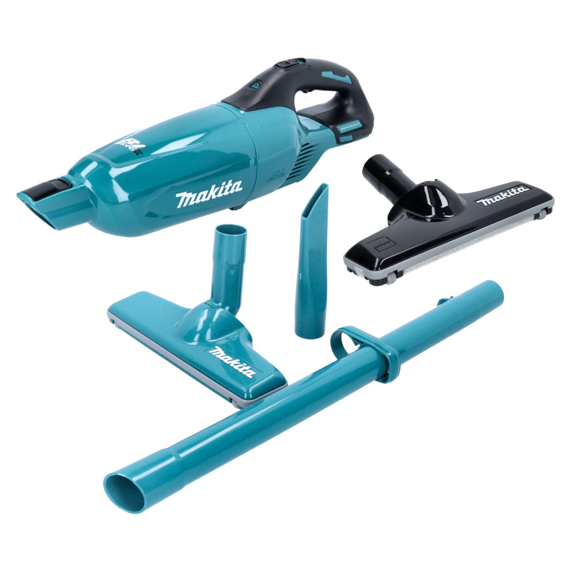 Makita DCL 280 FZ Akku Staubsauger 18 V Brushless + Teppich Bodendüse - ohne Akku, ohne Ladegerät