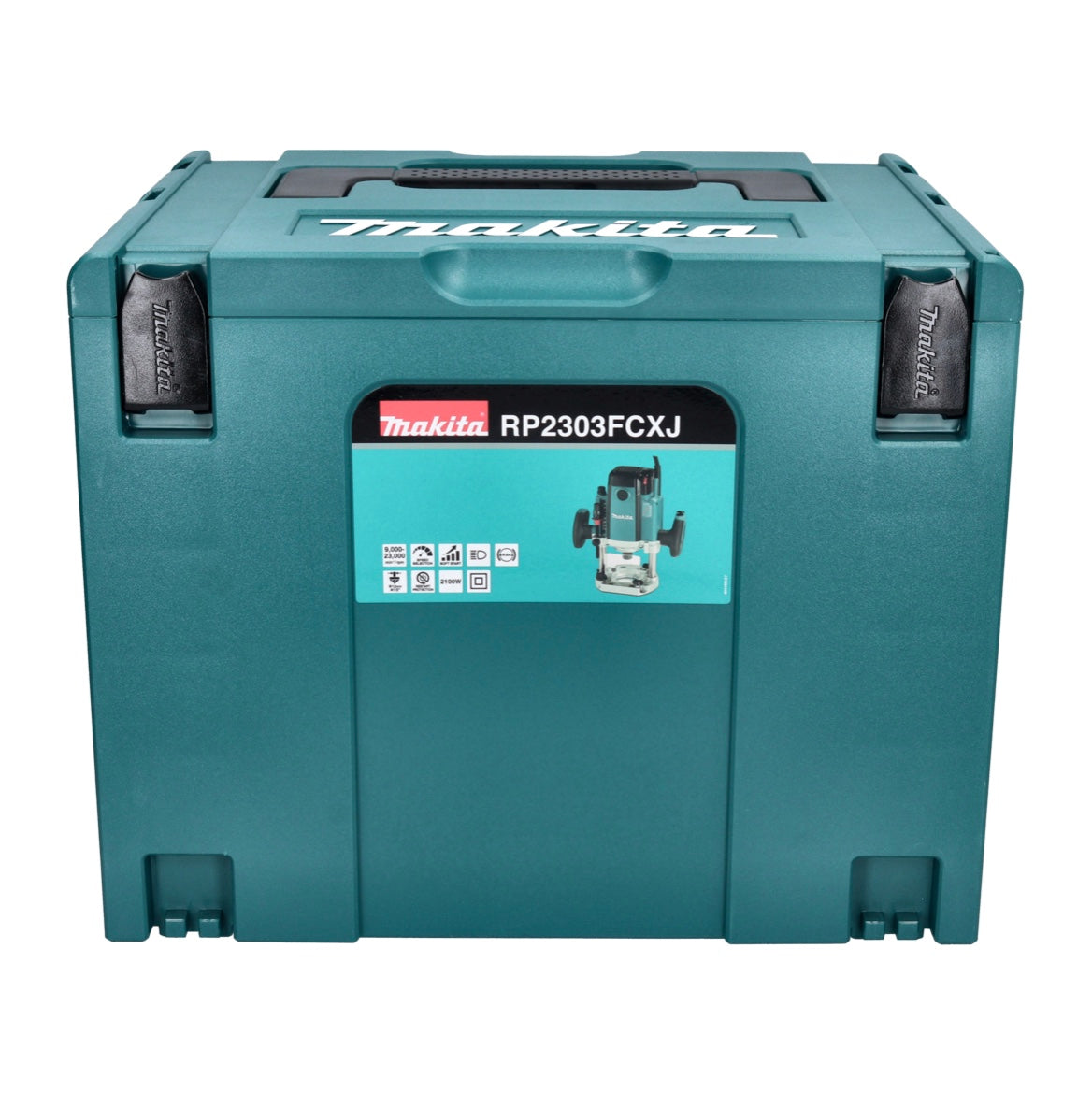 Makita RP 2303 FCXJ Oberfräse 2100 Watt 70 mm Hub + Anschlag + Makpac