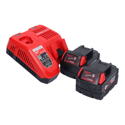 Meuleuse d'angle sur batterie Milwaukee M18 FSAGV115XPDB-602 18 V 115 mm sans balais + 2x batteries 6,0 Ah + chargeur