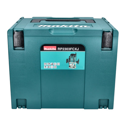 Défonceuse Makita RP 2303 FCXJ 2100 watts course 70 mm + butée + jeu de fraises 6 pièces + Makpac