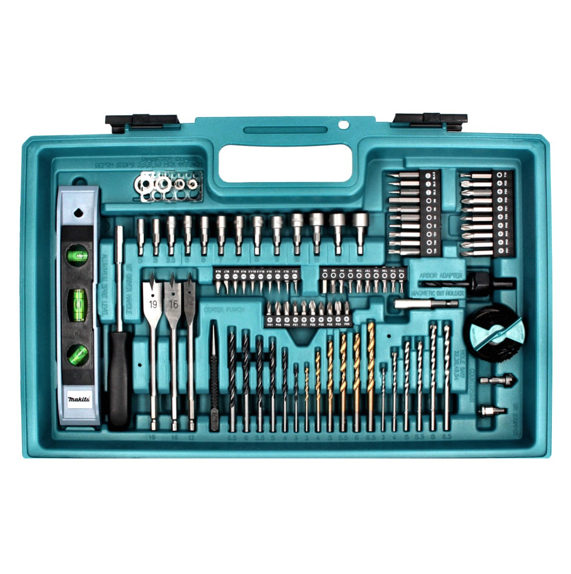 Makita DTD 152 SA2X5 Akku Schlagschrauber 18 V 165 Nm + 2x Akku 2,0 Ah + Ladegerät + 101 tlg. Zubehör Set + Koffer