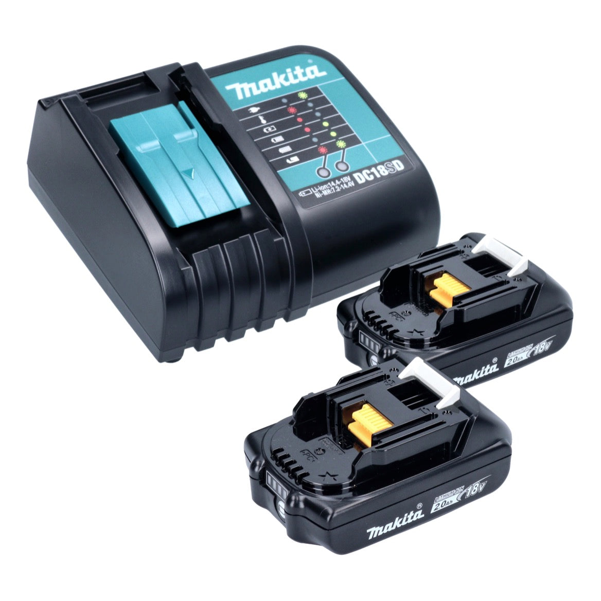 Makita DHP 482 SA2X5 perceuse à percussion sans fil 18 V 62 Nm + 2 batteries 2,0 Ah + chargeur + jeu d'accessoires 101 pièces + mallette