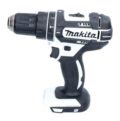 Makita DHP 482 SA2X5W perceuse à percussion sans fil blanc 18 V 62 Nm + 2x batteries 2,0 Ah + chargeur + jeu d'accessoires 101 pièces + mallette