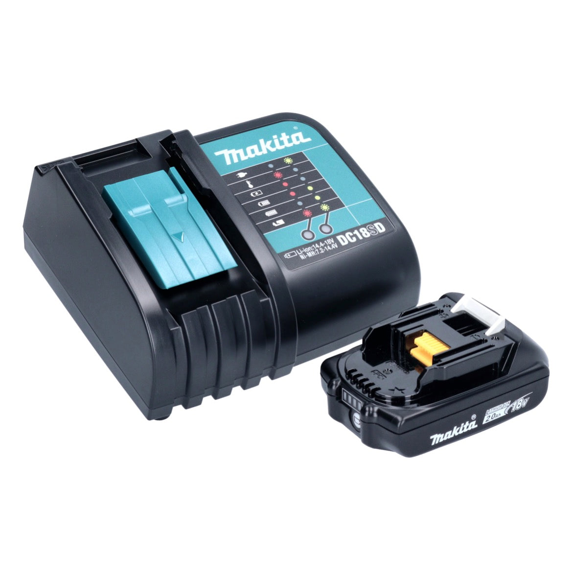 Makita DHP 480 SAX5 perceuse à percussion sans fil 18 V 54 Nm + 1x batterie 2,0 Ah + chargeur + jeu d'accessoires 101 pièces + mallette