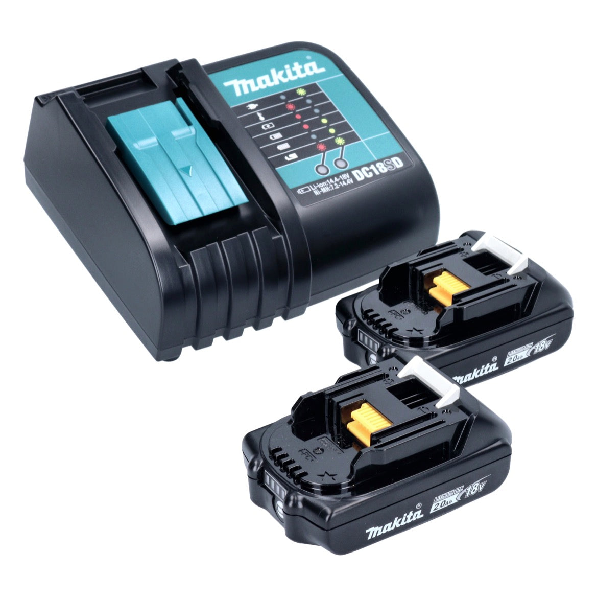 Makita DHP 480 SA2X5 perceuse à percussion sans fil 18 V 54 Nm + 2 batteries 2,0 Ah + chargeur + jeu d'accessoires 101 pièces + mallette