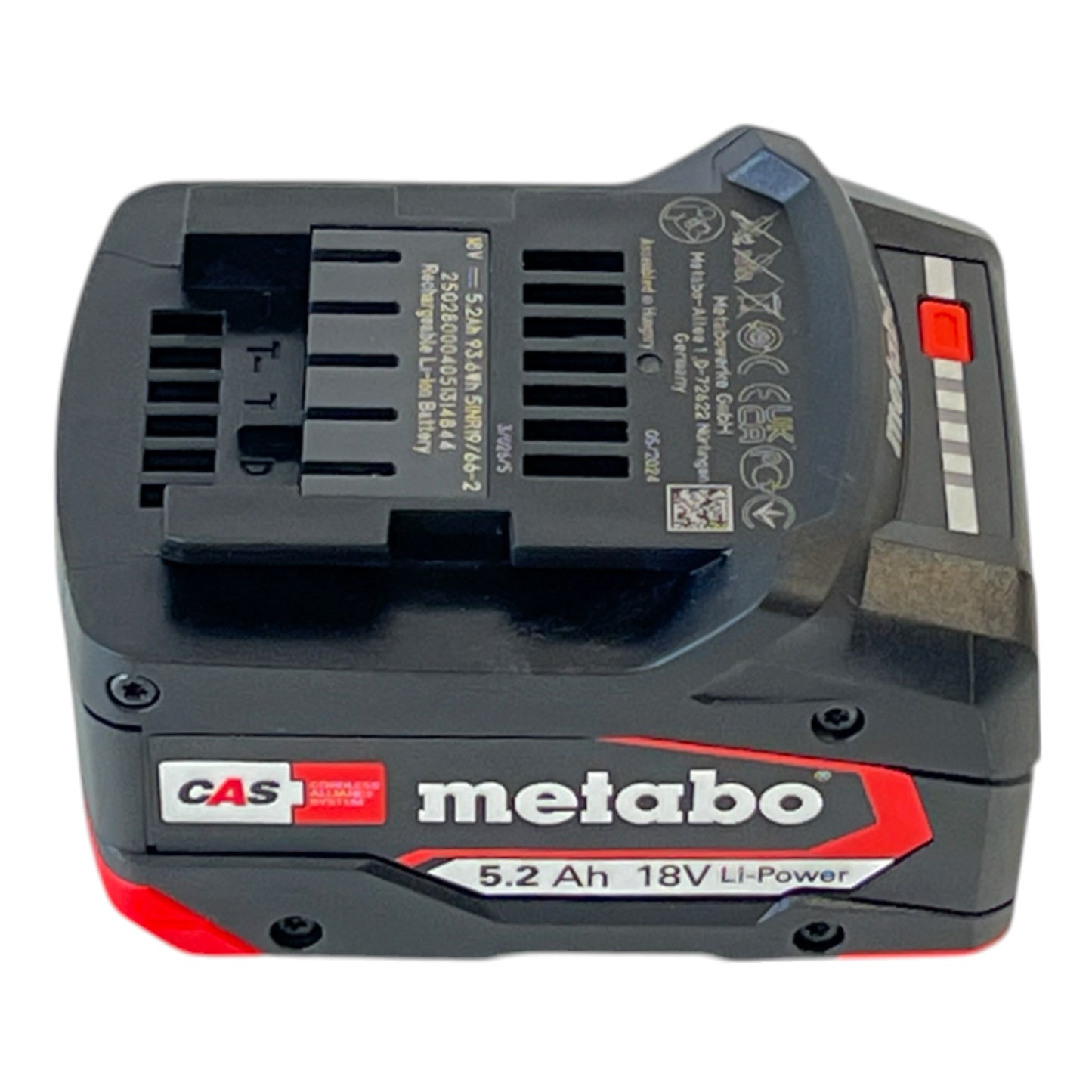 Metabo Li-Power Akkupack 18 V 5,2 Ah CAS Li-Ion ( 625028000 ) mit Ladestandsanzeige - Nachfolger von 625592000