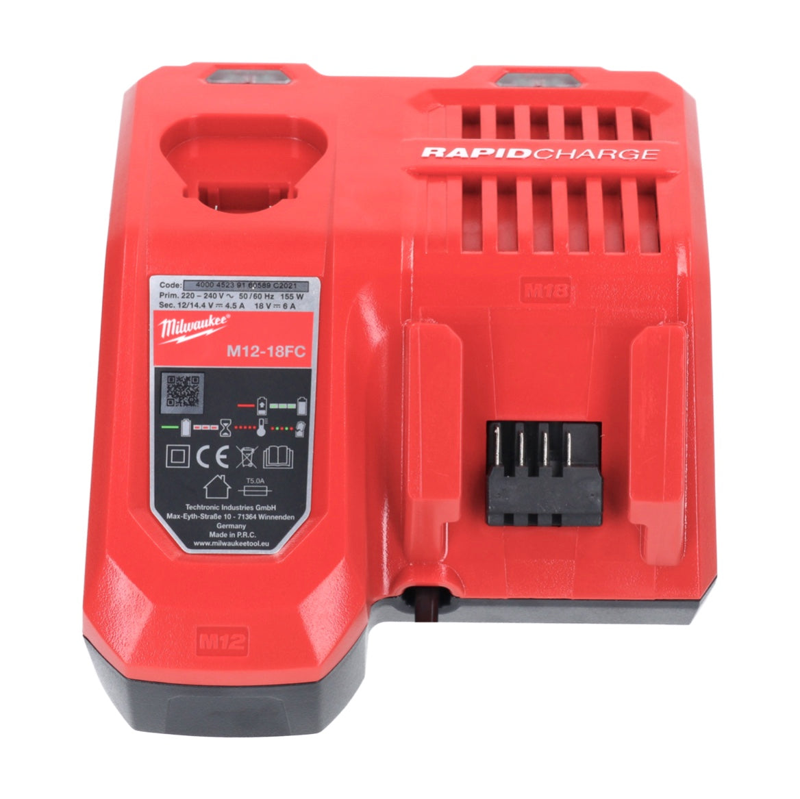 Milwaukee M18 NRG-1202 Akku Starter Set 2x 18 V 12,0 Ah / 12000 mAh Li-Ion Akku ( 2x 4932464260 ) + M12-18 FC Schnell Ladegerät ( 4932451079 ) - Toolbrothers