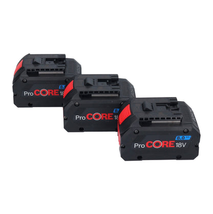 Kit de démarrage Bosch avec 3 batteries GBA ProCORE 18 V 8,0 Ah (3x 1600A016GK) + chargeur GAL 18V-160 C (1600A019S5)