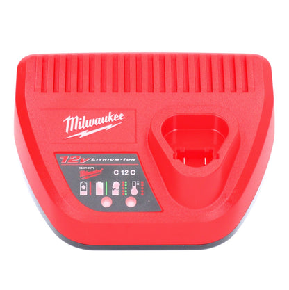 Milwaukee M12 NRG-302 Akku Starter Set 2x 12 V 3,0 Ah / 3000 mAh Li-Ion Akku ( 4933451902 ) + M12-C12C Ladegerät