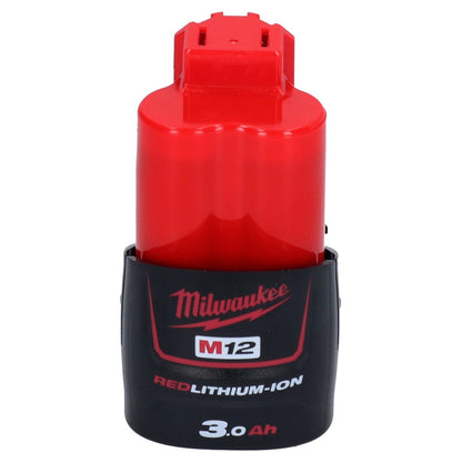 Milwaukee M12 NRG-304 Akku Starter Set 4x 12 V 3,0 Ah / 3000 mAh Li-Ion Akku ( 4x 4932451388 ) + M12-C12C Ladegerät ( 4932352000 )