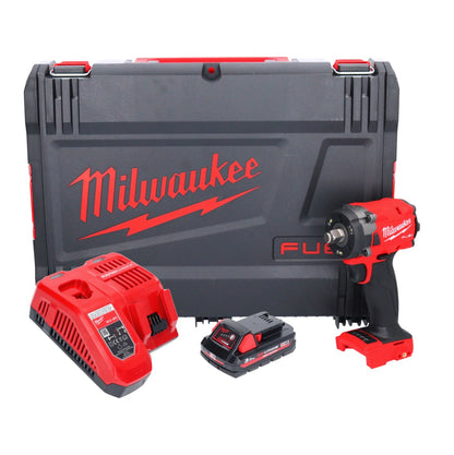 Milwaukee M18 FIW2F12-301X Akku Schlagschrauber 18 V 339 Nm 1/2" Brushless + 1x Akku 3,0 Ah + Ladegerät + HD Box