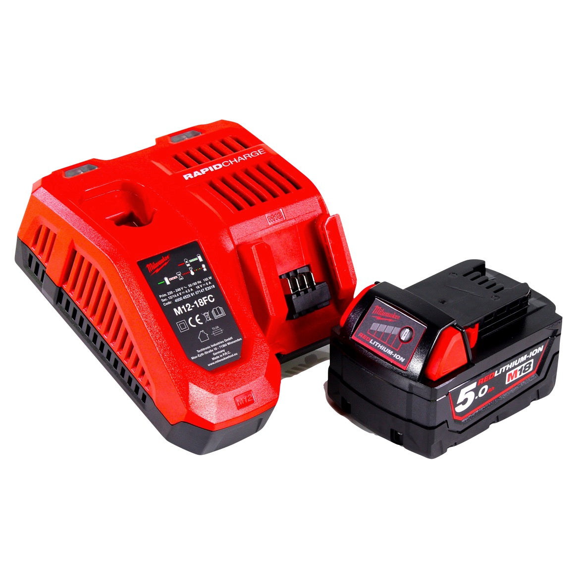 Milwaukee M18 FIW2F12-501X Akku Schlagschrauber 18 V 339 Nm 1/2" Brushless + 1x Akku 5,0 Ah + Ladegerät + HD Box