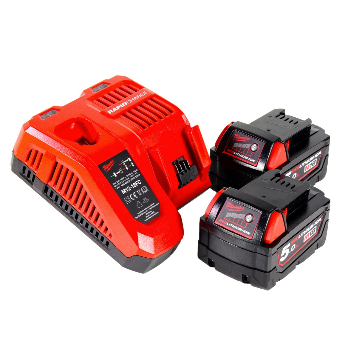 Clé à chocs sur batterie Milwaukee M18 FIW2F12-502X 18 V 339 Nm 1/2" brushless (4933478444) + 2x batterie 5,0 Ah + chargeur + boîtier HD