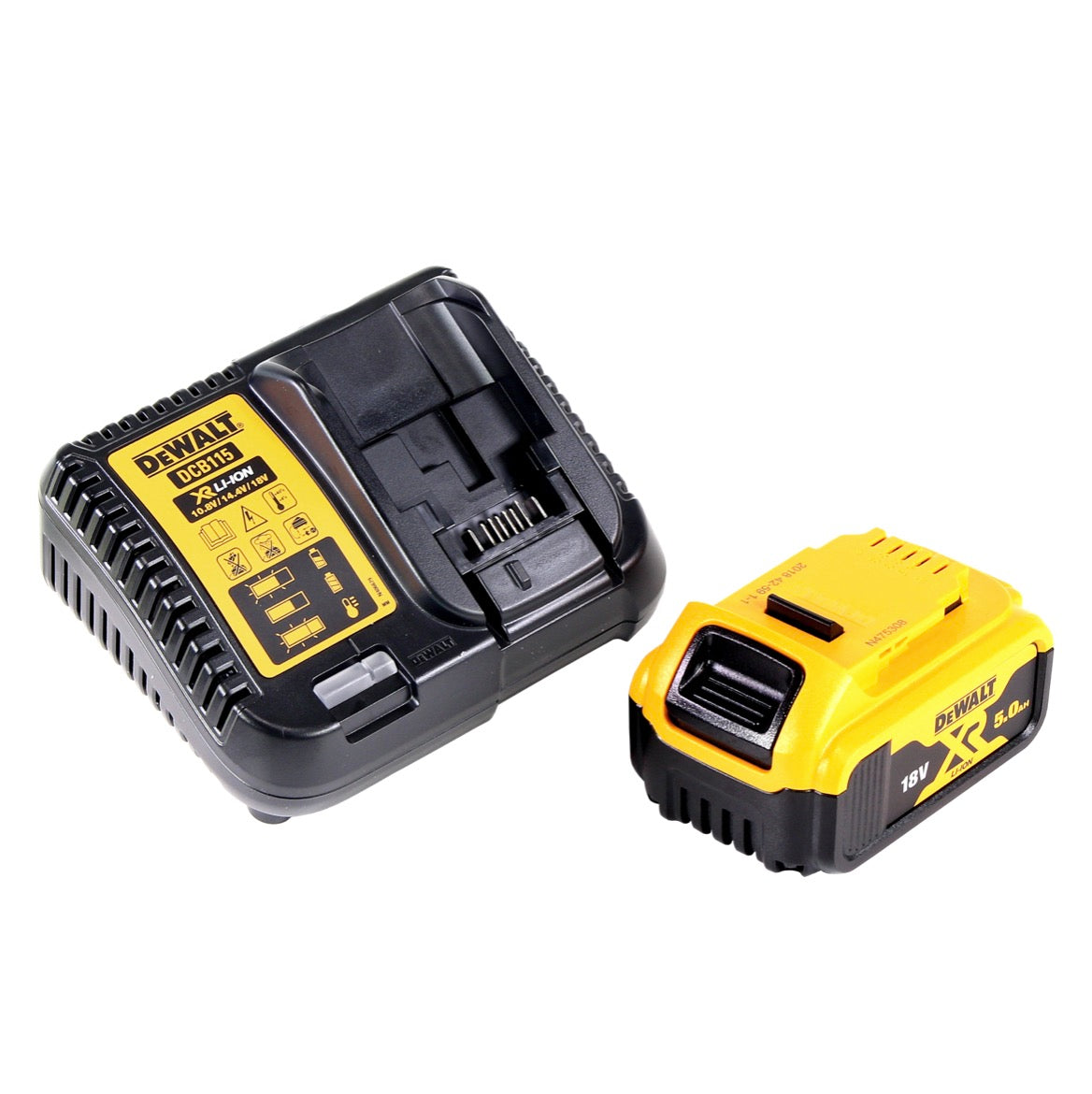 DeWalt DCS 356 P1-XJ Akku Multitool Oszillierer 18 V Brushless + 1x Akku 5,0 Ah + Ladegerät + Zubehörset