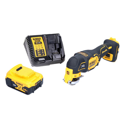 DeWalt DCS 356 P1-XJ Akku Multitool Oszillierer 18 V Brushless + 1x Akku 5,0 Ah + Ladegerät + Zubehörset