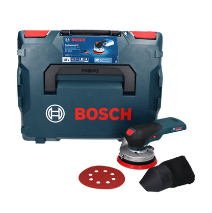 Bosch GEX 18V-125 Ponceuse excentrique professionnelle sur batterie 18 V 125 mm brushless (0601372200) + L-BOXX - sans batterie, sans chargeur