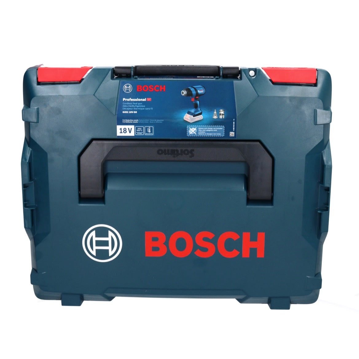 Bosch GHG 18V-50 Professional Akku Heissluftgebläse 18 V 300° C / 500° C + L-Boxx ( 06012A6501 ) - ohne Akku, ohne Ladegerät - Toolbrothers