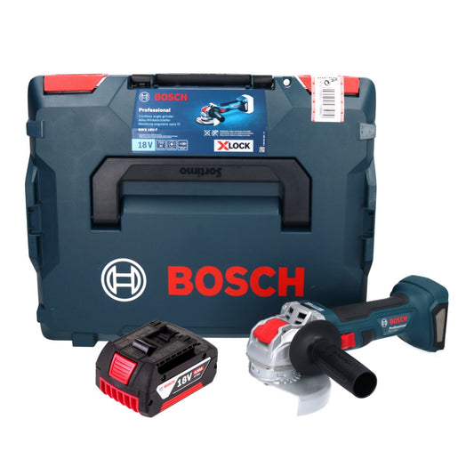 Bosch GWX 18V-7 Professional Akku Winkelschleifer 18 V 125 mm Brushless X-LOCK + 1x Akku 4,0 Ah + L-Boxx - ohne Ladegerät - Toolbrothers