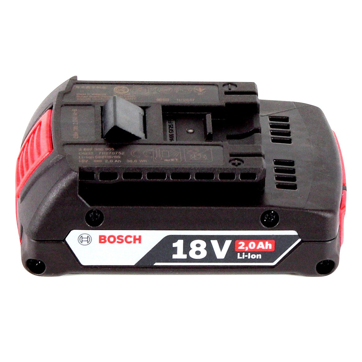 Bosch GEX 18V-125 Ponceuse excentrique professionnelle sur batterie 18 V 125 mm sans balais + 1x batterie 2,0 Ah + L-BOXX - sans chargeur