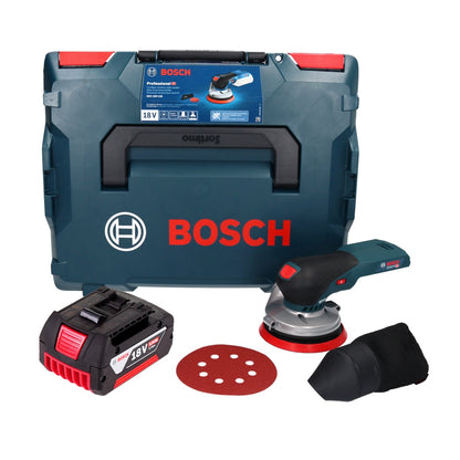 Bosch GEX 18V-125 Professional Akku Exzenterschleifer 18 V 125 mm Brushless + 1x Akku 5,0 Ah + L-BOXX - ohne Ladegerät