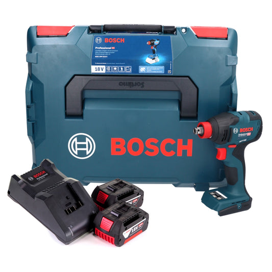 Bosch GDX 18V-210 C Professional Akku Drehschlagschrauber 18 V 210 Nm Brushless + 2x Akku 4,0 Ah + Ladegerät + Connectivity Modul + L-Boxx