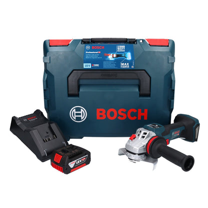 Meuleuse d'angle sur batterie Bosch GWS 18V-15 SC Professional 18 V 125 mm sans balais + 1x batterie 5,0 Ah + chargeur + L-BOXX