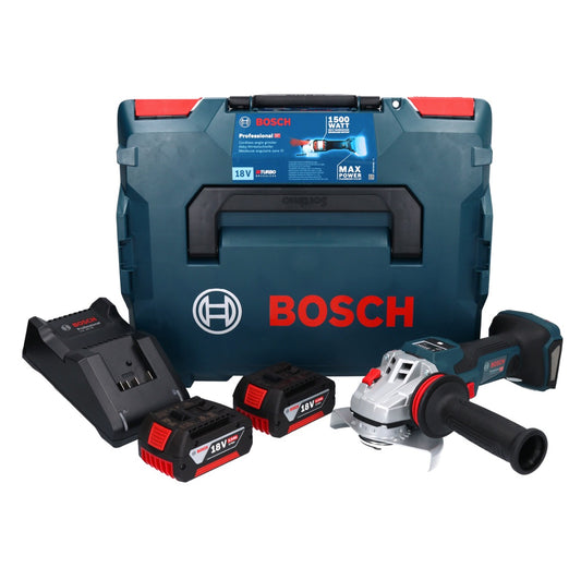 Bosch GWS 18V-15 SC Professional Akku Winkelschleifer 18 V 125 mm Brushless + 2x Akku 5,0 Ah + Ladegerät + L-BOXX - Toolbrothers