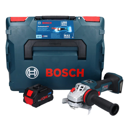 Meuleuse d'angle sans fil Bosch GWS 18V-15 SC Professional 18 V 125 mm sans balais + 1x batterie ProCORE 8,0 Ah + L-BOXX - sans chargeur