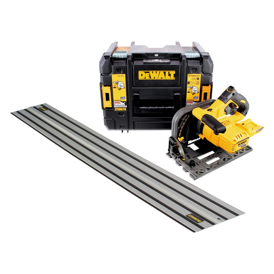 Scie plongeante sans fil DeWalt DCS 520 NT 54 V Flexvolt 165 mm + rail de guidage + TSTAK - sans batterie, sans chargeur