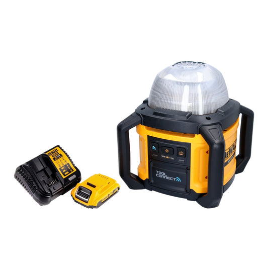 Projecteur de chantier à batterie DeWalt DCL 074 D1 18 V 5000 lm 4000 Kelvin + 1x batterie 2,0 Ah + chargeur