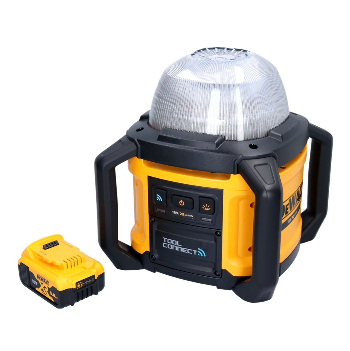 Projecteur de chantier à batterie DeWalt DCL 074 18 V 5000 lm 4000 Kelvin + 1x batterie 5,0 Ah - sans chargeur