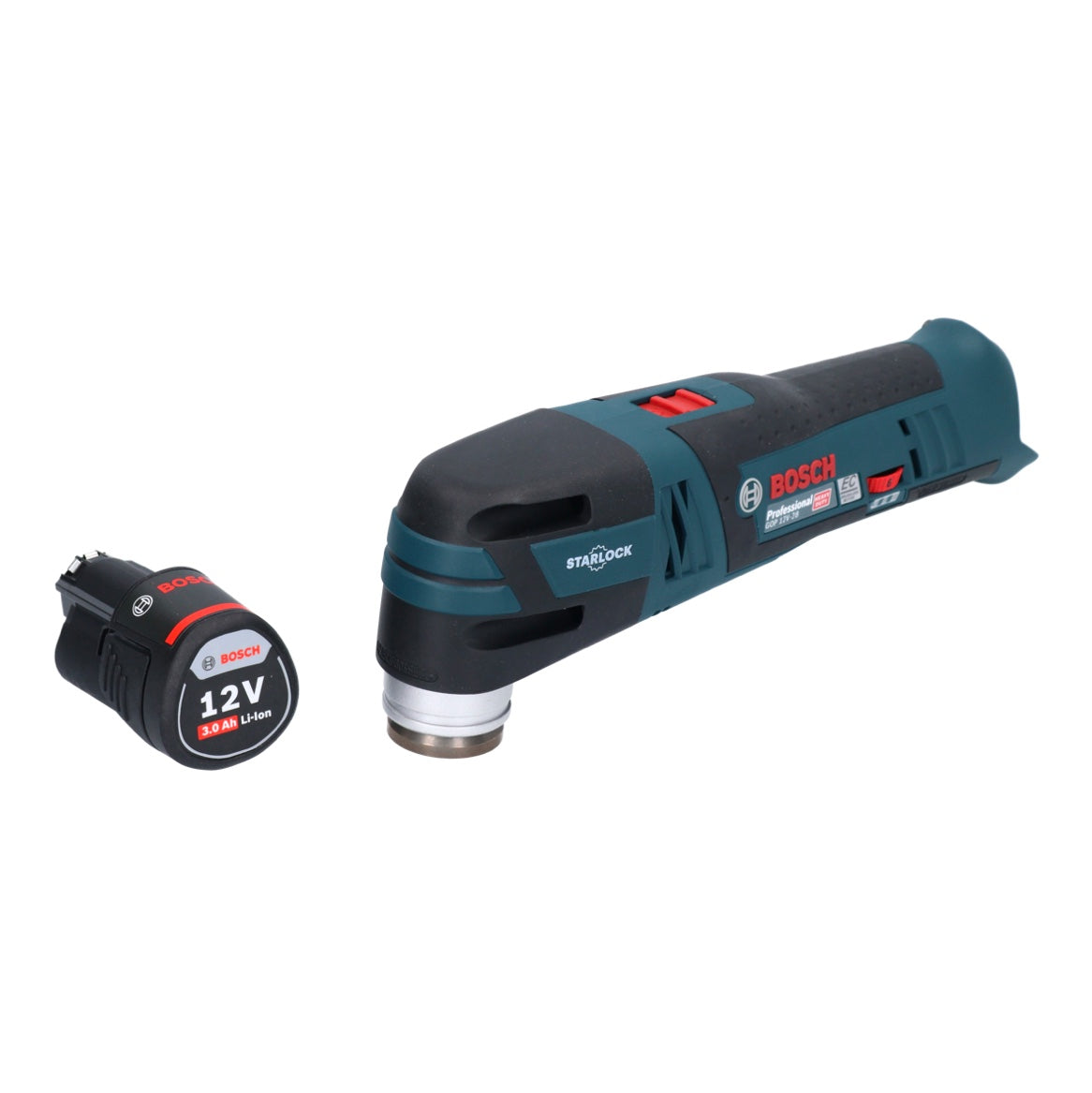 Bosch GOP 12V-28 Professional Akku Multi Cutter Starlock Brushless + 1x Akku 3,0 Ah - ohne Ladegerät